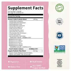 Alternative view of Garden Of Life, Dr Formulated Women's Probiotics with Prebiotics, 50 Billion CFU. For Vaginal, Gut Health & Digestive Support,  Bloating & Constipation,    30 Capsules.       Exp: 02/2027
