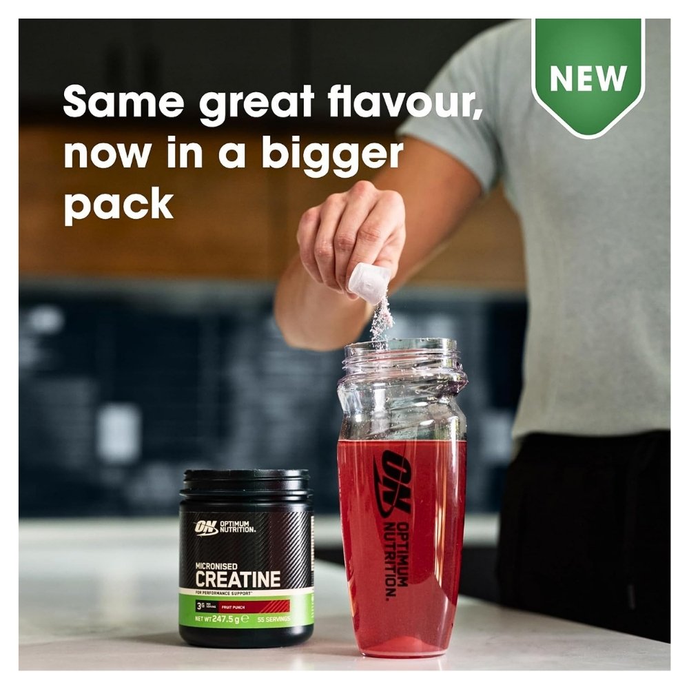 Optimum Nutrition Micronized Creatine Monohydrate Powder, Fruity Punch, 360g- For Muscle Building Support, Improved Exercise Performance & Recovery, Brain Health- 80 Servings Exp: 06/2028 - Image 3