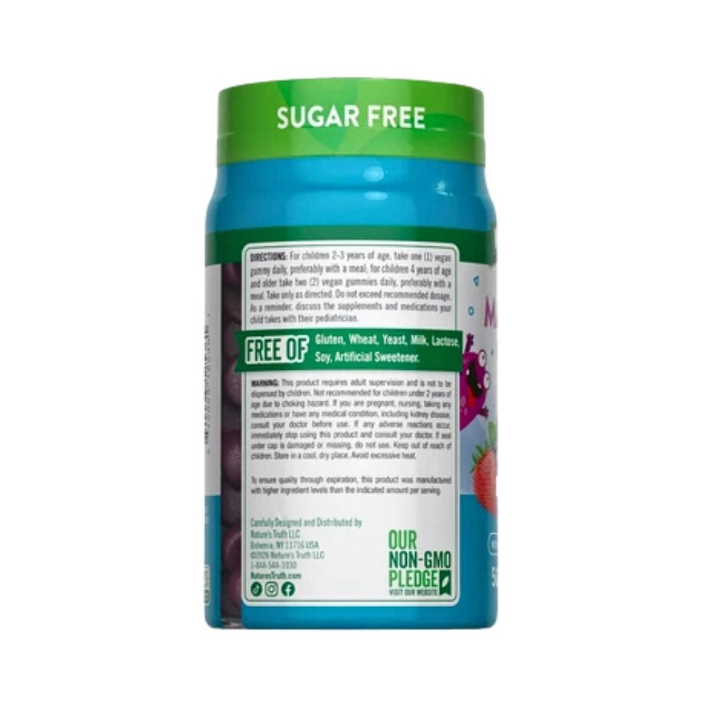 Nature's Truth Magnesium Citrate & Glycinate Gummies For Kids. For Bone & Muscle Growth, Relaxation 50 Count Exp: 12/2027 - Image 4