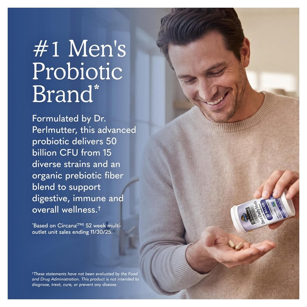 Garden Of Life Dr Formulated Probiotics For Men With Prebiotics, 50 Billion CFU. Supports Digestive Health, Microbiome, Colon, & Immune Health, 30 Count Exp: - Image 4
