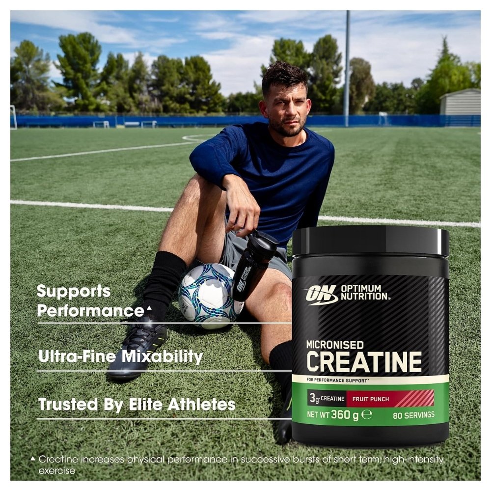 Optimum Nutrition Micronized Creatine Monohydrate Powder, Fruity Punch, 360g- For Muscle Building Support, Improved Exercise Performance & Recovery, Brain Health- 80 Servings Exp: 06/2028 - Image 4