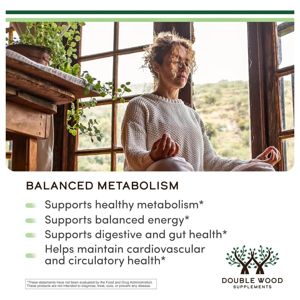 Double Wood Berberine With Ceylon Cinnamon 1000mg. Support For Weight Loss, PCOS, Heart Health, Cholesterol & Metabolic Health- 120 Capsules Exp: 03/2028 - Image 4
