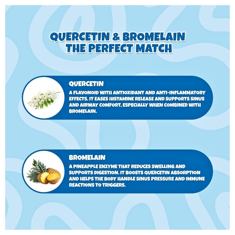Health4All kids Quercetin With Bromelain, 25mg. For Immune Balance, Allergy Support, 60 Chewable tablets. Exp: 06/2028 - Image 4