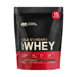 Optimum Nutrition Gold Standard 100% Whey Protein Powder. Complete Protein For Muscle Growth, Weight Management.  15 Servings, Double Rich Chocolate, 450G     Exp: 06/2028