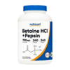 Nutricost Betaine HCl + Pepsin, 790mg. Digestion Support To Improve Stomach Acidity, Protein Breakdown, Nutrient Absorption.     240 Capsules,   Exp: 12/2028