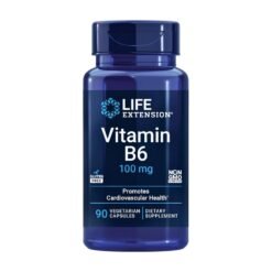 Life Extension Vitamin B6, 100mg. Supports Energy, Metabolism & Nervous System Health,       90 Capsules                                         Exp: