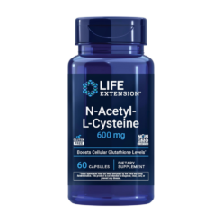 Life Extension N-Acetyl Cysteine (NAC) 600 mg. For Liver Health Support, Detoxification, Glutathione Boost.     60 Capsules                                        Exp: 03/2028