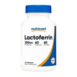 Nutricost Lactoferrin, 300MG.   Helps Regulate Gut Health, Supports Iron & Immune System Function.   60 Capsules            Exp : 04/2029