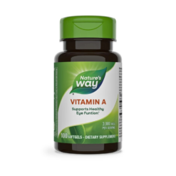 Nature's Way High Potency Vitamin A 120,000 IU (3000mcg). For Eye Health, Immune Support, Essential Nutrition, 100 Softgels                   Exp: 11/2027