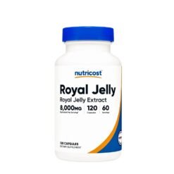 Nutricost Royal Jelly Extract,  800MG. For Antioxidant, Immune, Detox & Metabolic Support,  120 Capsules                                                Exp: