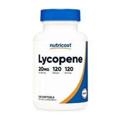 Nutricost Lycopene 20mg. For Antioxidant,  Cardiovascular Support, 120 Softgels    Exp: