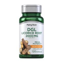 Piping Rock DGL Licorice 400 mg. Digestive Support with Licorice Root Extract., Supports Stomach Lining & Health. 120 Count   Exp: