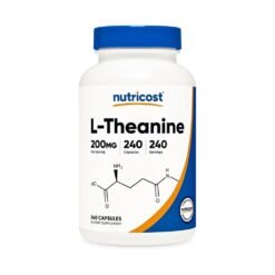 Nutricost L-Theanine 200mg, Double Strength, To Improve Focus, Cognitive Function & Sleep Quality,      240 Capsules                                                Exp: 04/2029