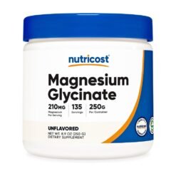 Nutricost Magnesium Glycinate, 2100MG. For Blood Pressure Control, Improved Sleep, Bone Health,      227G                              Exp: 04/2029