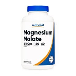 Nutricost Magnesium Malate 2100MG. Energy, Muscle & Nervous System Support.   180 Capsules     Exp: 05/2029