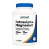 Nutricost Potassium (99mg) Magnesium (210 mg) Citrate. For Fluid  Balance, Muscle Function, Nerve Signaling   240 Capsules     Exp: