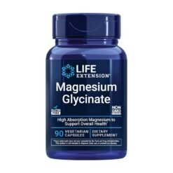 Life Extension Magnesium Glycinate, 105MG. For Blood Pressure Control, Restful Sleep, Bone Health,   90 Capsules.                              Exp: 06/2028