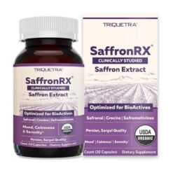 Triquetra Pure Saffron Extract, With Optimized Bioactives,30MG. Improves Mood, Calmness, Focus, & Energy,       30 Capsules.                                               Exp: 06/2028