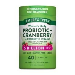Nature's Truth Probiotics for Women With Cranberry, 5 Billion CFUs, 3000MG. Daily Support For Vaginal, Urinary Health & Gut Balance           40 Capsules     Exp: 02/2029