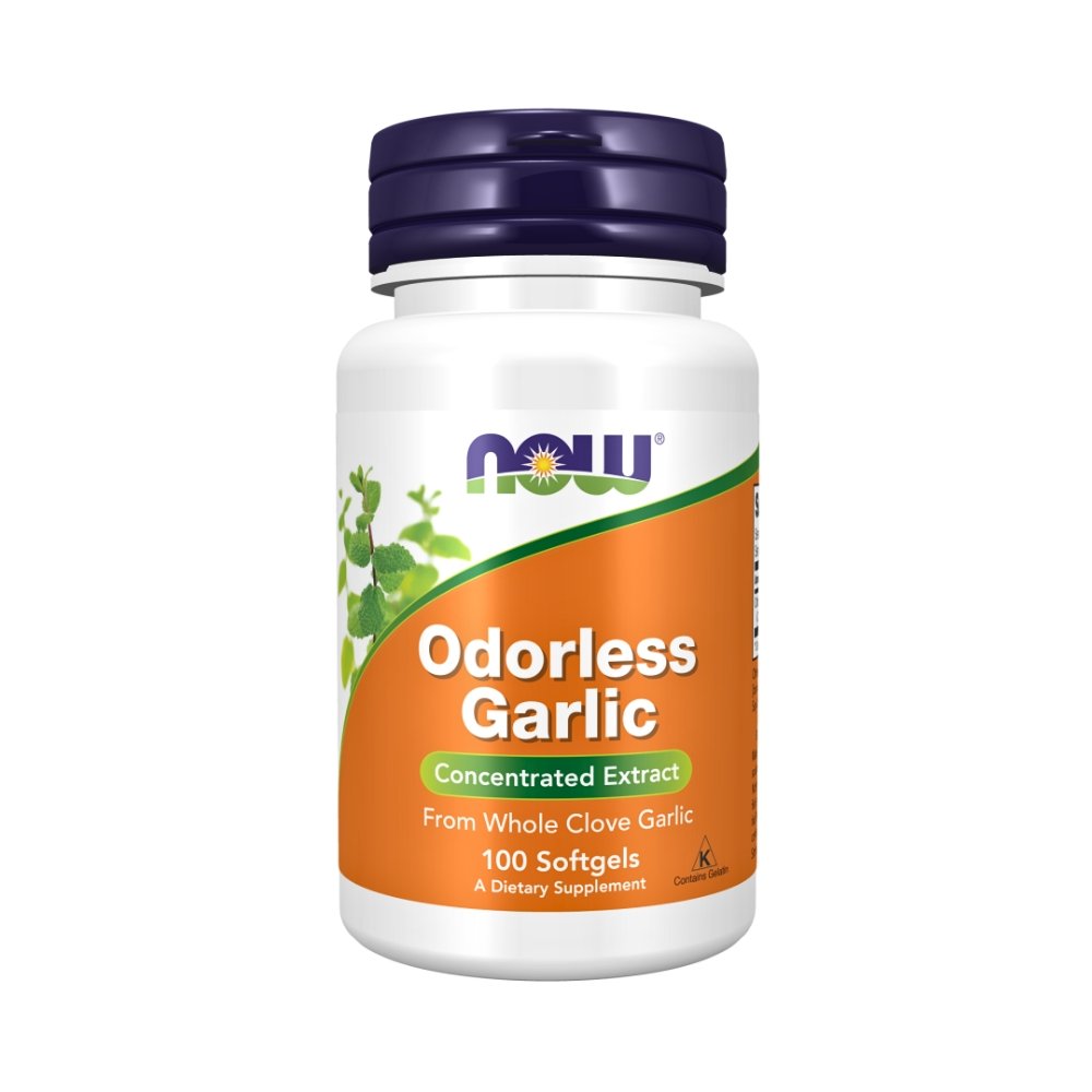 Now Foods Concentrated Odourless Garlic. Supports Heart Health, Immune, Blood Pressure, Metabolic Support, 100 Softgels. Exp: 12/2029