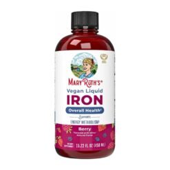 Mary Ruth's Liquid Iron, Ferrous Glycinate, 18mg, For Women,  Men, Kids. Red Blood Cell Production, ADHD, Energy Support.    450mls,  Berry Flavour  Exp: