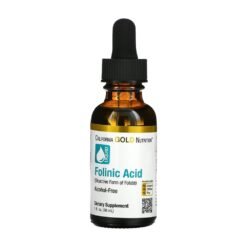 Carlifonia Gold Folinic Acid, Biologically Active Form of Folate, 1360mcg. Supports Speech, Focus, Behaviour,  Brain Health & Energy --30mls                          Exp: 06/2029