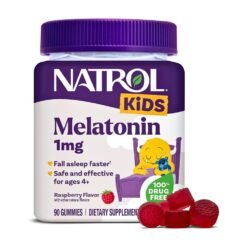 Natrol Kids Melatonin 1mg,  For Occasional Sleeplessness, Restful Sleep in Children       90 Raspberry Flavored Gummies                         Exp: