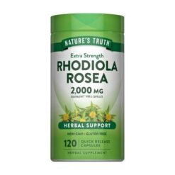 Nature's Truth Extra Strength Rhodiola Rosea, 2000mg. Support For Stress, Mood, Energy, Cognitive Function.    120 Capsules.  |2 Months Supply|                                                 Exp: 06/2029