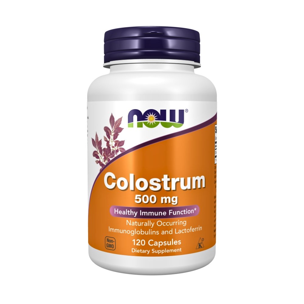 Now Foods Colostrum, Immunoglobulin & Lactoferrin, 500MG. For Immune Support, Gut Health, Digestive Wellness, Exercise Recovery. 120 Capsules Exp: 6/2029