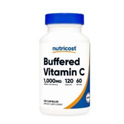 Nutricost High Potency Buffered Vitamin C, 1000mg. For Antioxidant, Immunity, Enhanced Iron Absorption & Collagen Support,  120 Capsules       Exp: 03/2029