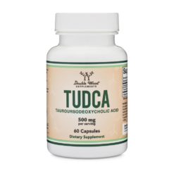 Double Wood TUDCA  (Tauroursodeoxycholic Acid) Bile Salts, 500mg. Supports Fat Digestion, Promotes Liver & Cellular Health    60 Capsules   Exp: 02/2028