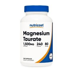 Nutricost Magnesium Taurate, 1500MG. For Muscle Function & Relaxation, Heart Function       240 Count   Exp: 02/2029
