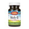 Carlson Moly-B, Molybdenum Glycinate 500MCG. For Metabolic Balance, Detox Support,      100 Tablets.       Exp: 09/2030