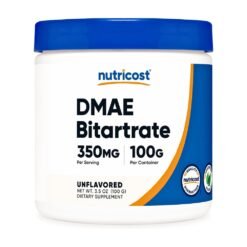 Nutricost DMAE, (Di-amino ethanol), 350MG. For Focus & Concentration, Mental Alertness, Cognitive Wellness,    100G.        Exp: 02/2029