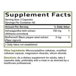 Alternative view of Bronson Extra Strength Ashwagandha, 450MG. Natural Stress, Energy, Sleep & Immune Support, 120   Capsules Exp: 01/2028