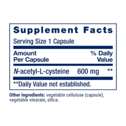 Alternative view of Life Extension N-Acetyl Cysteine (NAC) 600 mg. For Liver Health Support, Detoxification, Glutathione Boost.     60 Capsules                                        Exp: 03/2028