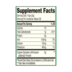 Alternative view of 365 Whole Foods Market Organic Spirulina Superfood, 3000mg. Detoxification, Antioxidant, Blood Pressure Support, Healthy Skin,  .  118G    Exp: 01/2028
