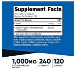 Alternative view of Nutricost HMB (Beta-Hydroxy Beta-Methylbutyrate) 1000mg,     240 Count                                          Exp: