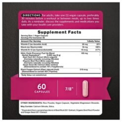 Alternative view of Nature's Truth Beet Root Nitric Oxide Max.  Nitric Oxide Booster, For Pre- Work Out, Improved Blood Flow, Blood Pressure, Erectile Function,       60 Capsules.   Exp:  10/2028