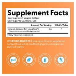 Alternative view of Doctors Best Astaxanthin, 6MG.  Detoxification, Antioxidant Support for Eye, Skin, Heart. 90 Softgels.  |3 Months Supply|   Exp: 04/2029