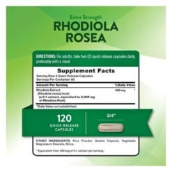 Alternative view of Nature's Truth Extra Strength Rhodiola Rosea, 2000mg. Support For Stress, Mood, Energy, Cognitive Function.    120 Capsules.  |2 Months Supply|                                                 Exp: 06/2029