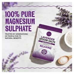 Alternative view of Elysium Lavender Epsom Bath Salts.  For Muscle Relaxation, Soreness Relief,  Detox Support. - 450g                               Exp:                                    01/2029