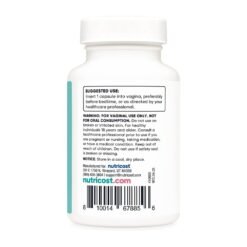 Alternative view of Nutricost Boric Acid Vaginal Suppositories, 600mg. To Support Vaginal pH Balance, Recurrent Vaginal Infections,    60 Capsules       Exp: 05/2029