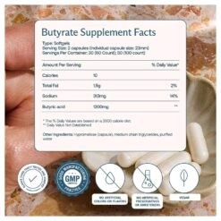 Alternative view of Body Bio Postbiotic Butyrate, Tributyrin, 300MG. For Gut Health, Digestive Support, Bloating, Gas & Constipation Relief, Leaky Gut Repair.       Exp:04/2028