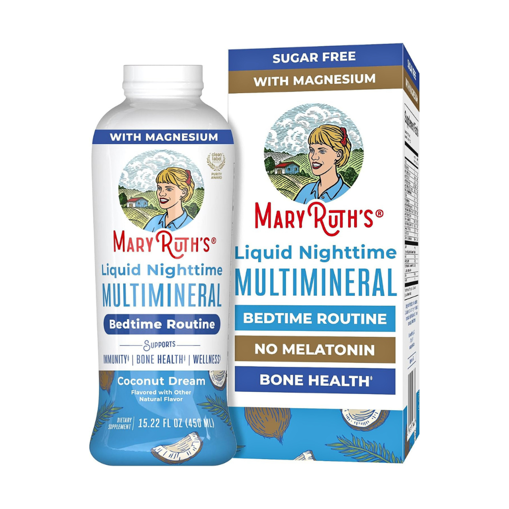 Mary Ruth's Nighttime Liquid Multimineral + Skin Renew With Sepitone. Clinically Shown in Women to Reduce Fine lines, Wrinkles & Improve Skin Firmness, 450ML. Exp: 01/2028 - Image 3