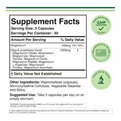 Alternative view of Double Wood 8-in-1 Magnesium Complex,  2,300 mg,  Promotes Normal Muscle & Nerve Function, Heart Health, Energy,    240 Count, |4 Months Supply|  Exp: 03/2028