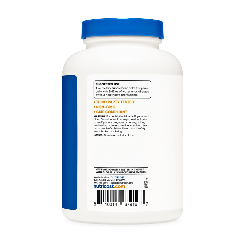 Nutricost Betaine HCl + Pepsin, 790mg. Digestion Support To Improve Stomach Acidity, Protein Breakdown, Nutrient Absorption. 240 Capsules, Exp: 12/2028 - Image 4