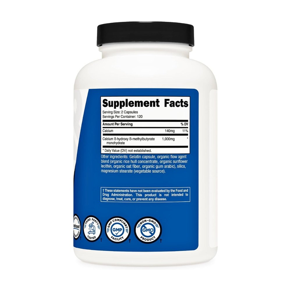 Nutricost HMB (Beta-Hydroxy Beta-Methylbutyrate) 1000mg, 240 Count Exp: - Image 5