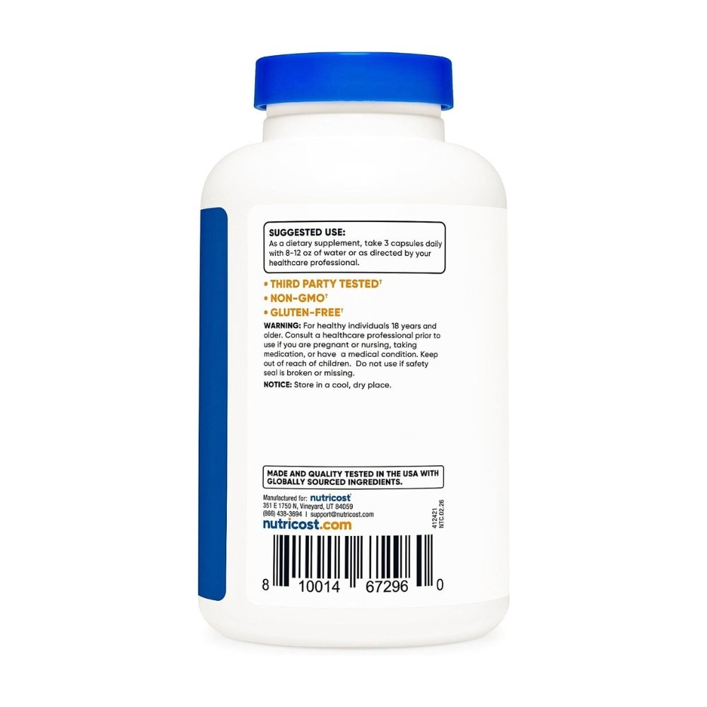 Nutricost Magnesium Malate 2100MG. Energy, Muscle & Nervous System Support. 180 Capsules Exp: 05/2029 - Image 5